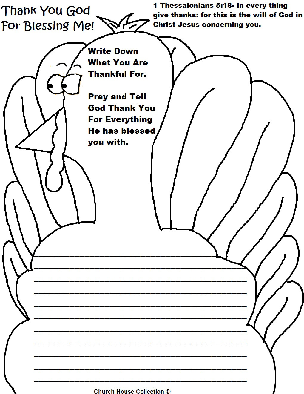 Printable Turkey Writing Paper